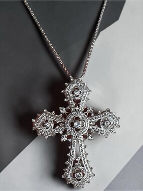 Nadri Limited Edition Pavé Crystal Cross Pendant Necklace